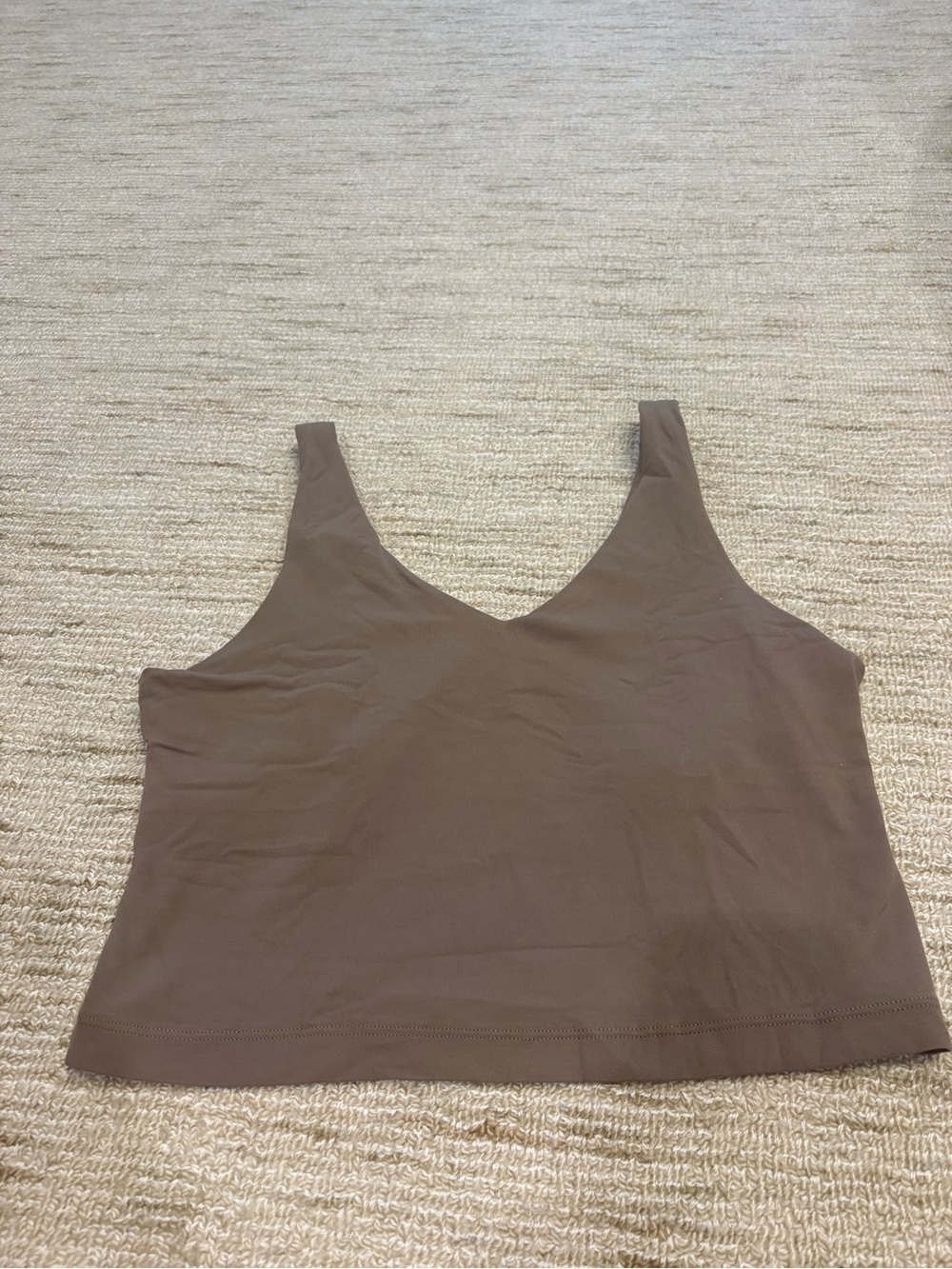 aerie Brown V-Neck Cropped Tank